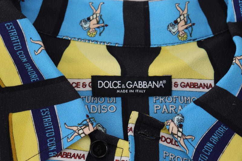 Camisa informal de viscosa estampada multicolor de Dolce & Gabbana