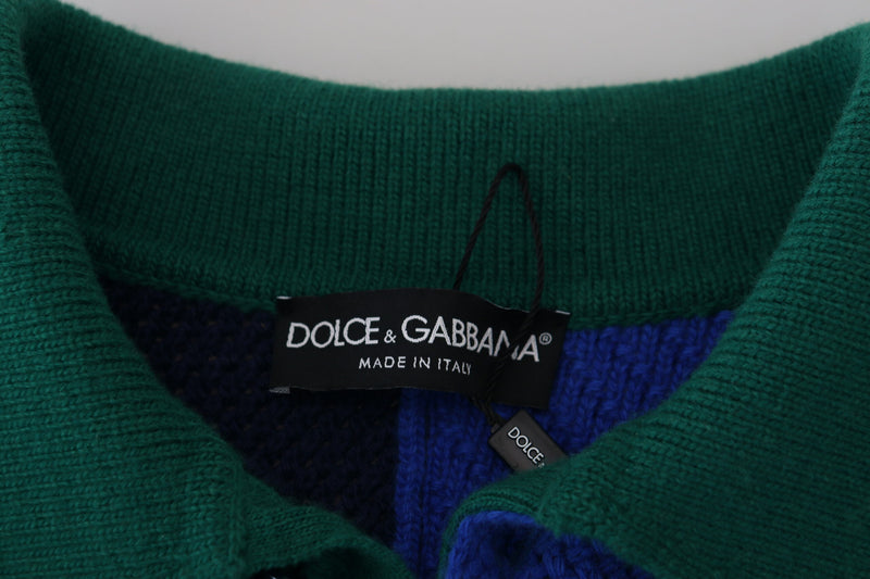 Maglione pullover in lana a righe multicolori Dolce & Gabbana