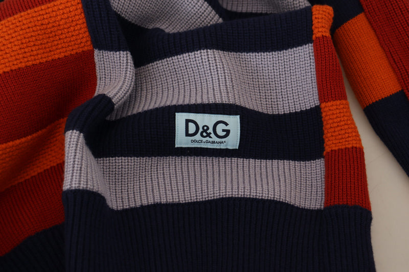 Maglione pullover in lana a righe multicolori Dolce & Gabbana