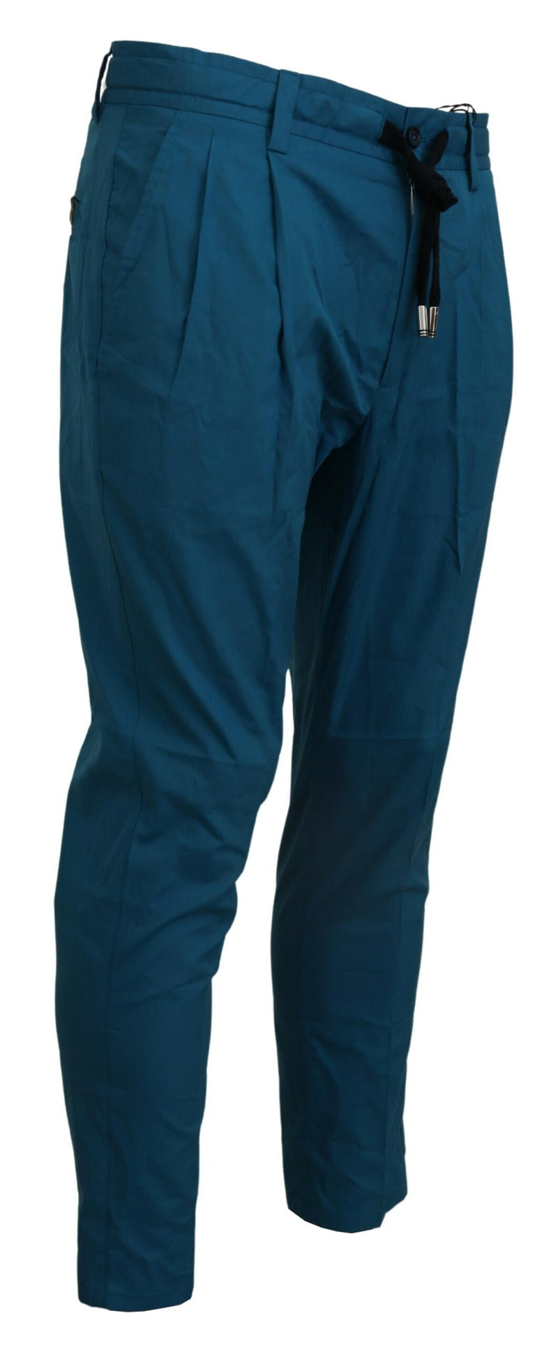 Pantaloni chino in cotone blu Dolce & Gabbana