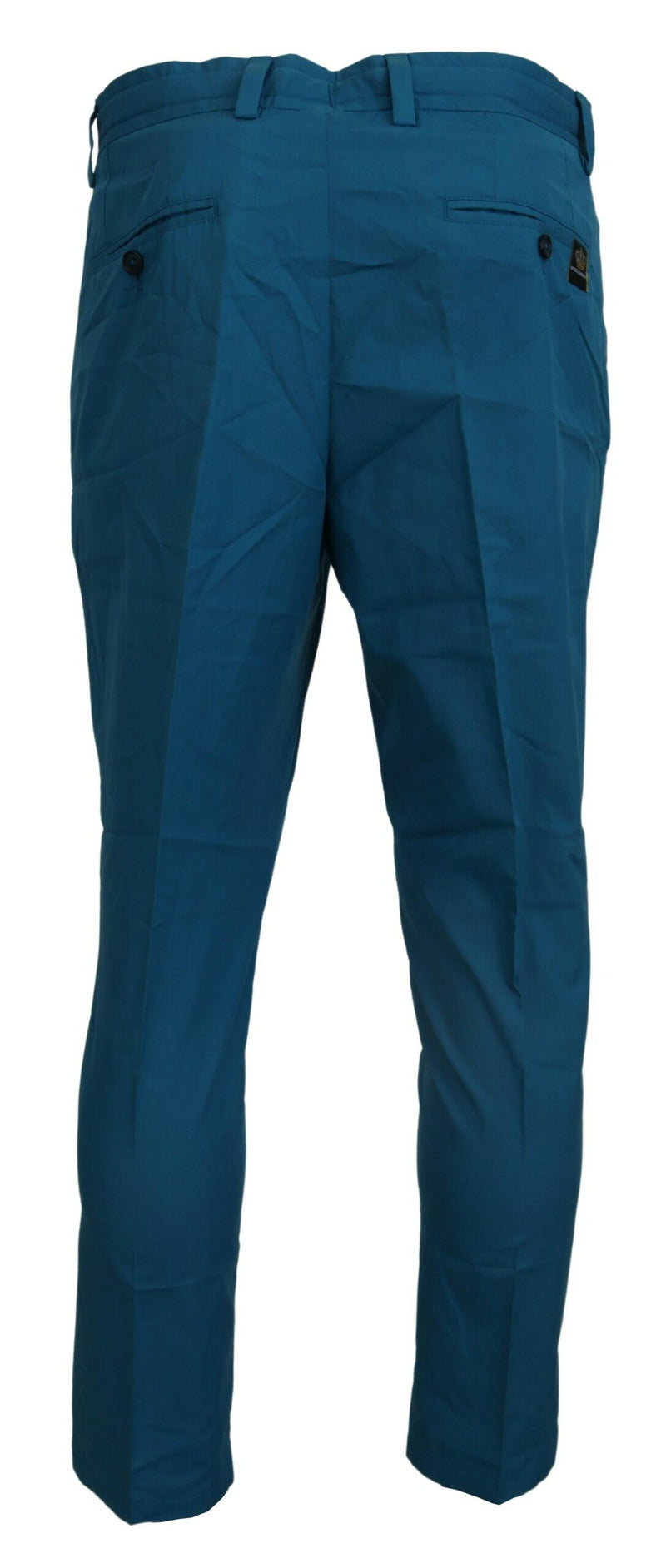 Pantaloni chino in cotone blu Dolce & Gabbana
