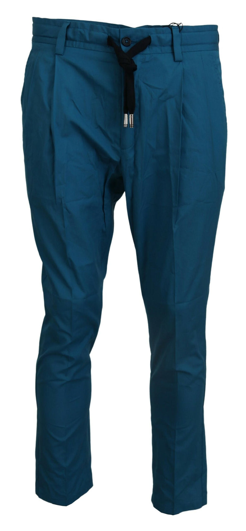 Pantaloni chino in cotone blu Dolce & Gabbana