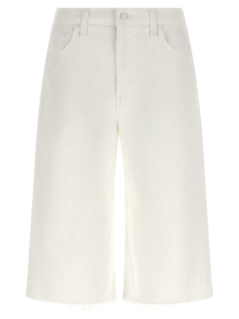 Mother Mother The Whole Lot Zip Twist Fray Bermuda Shorts