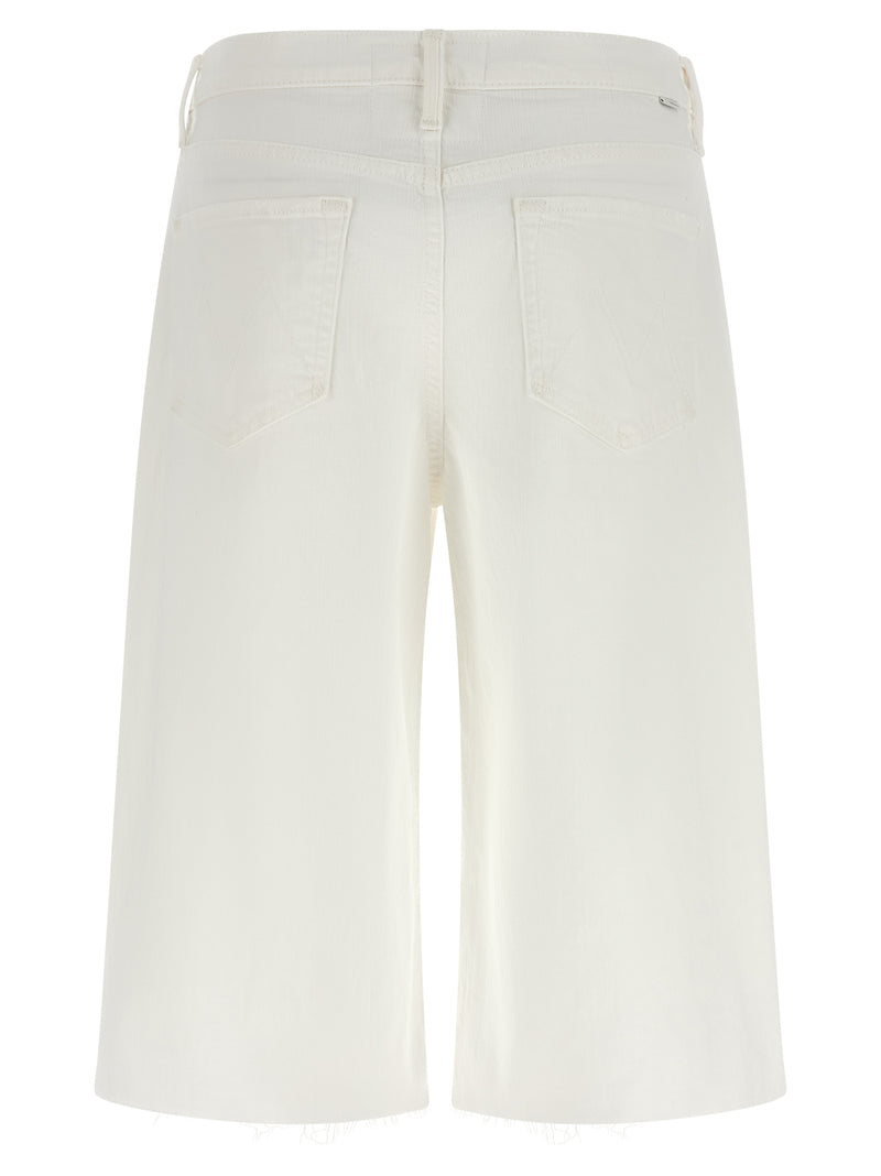 Mother Mother The Whole Lot Zip Twist Fray Bermuda Shorts