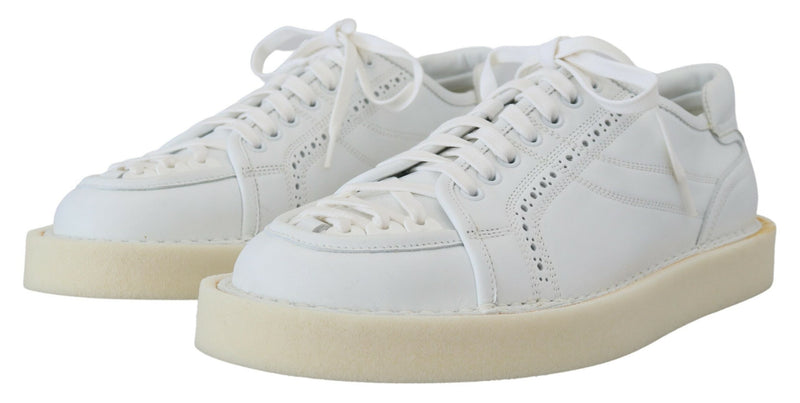 Baskets Oxford basses décontractées en cuir blanc Dolce & Gabbana