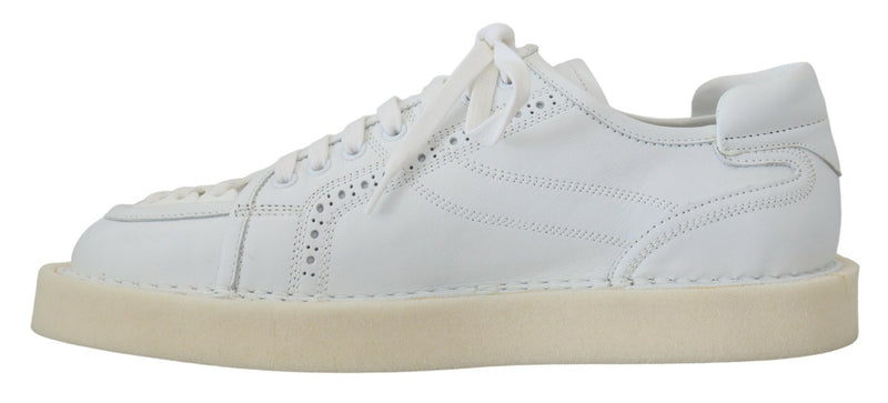 Baskets Oxford basses décontractées en cuir blanc Dolce & Gabbana