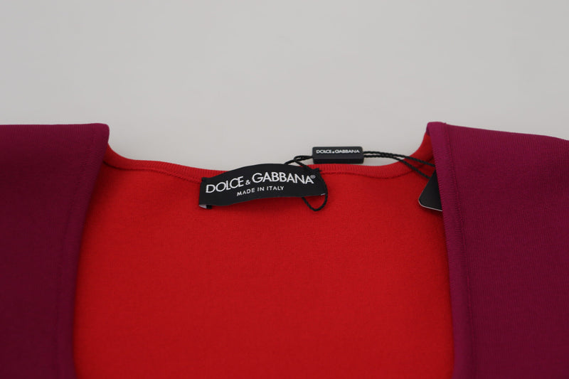 Suéter multicolorido de viscose com decote quadrado Dolce & Gabbana