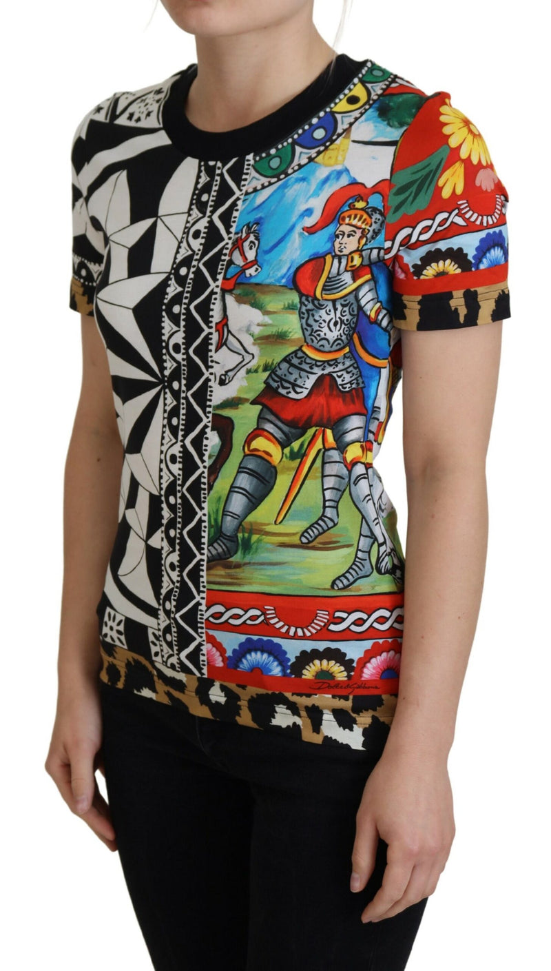 Dolce & Gabbana Camicia top esclusiva da donna multicolore con stampa