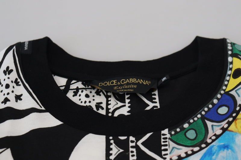 Dolce & Gabbana Camicia top esclusiva da donna multicolore con stampa