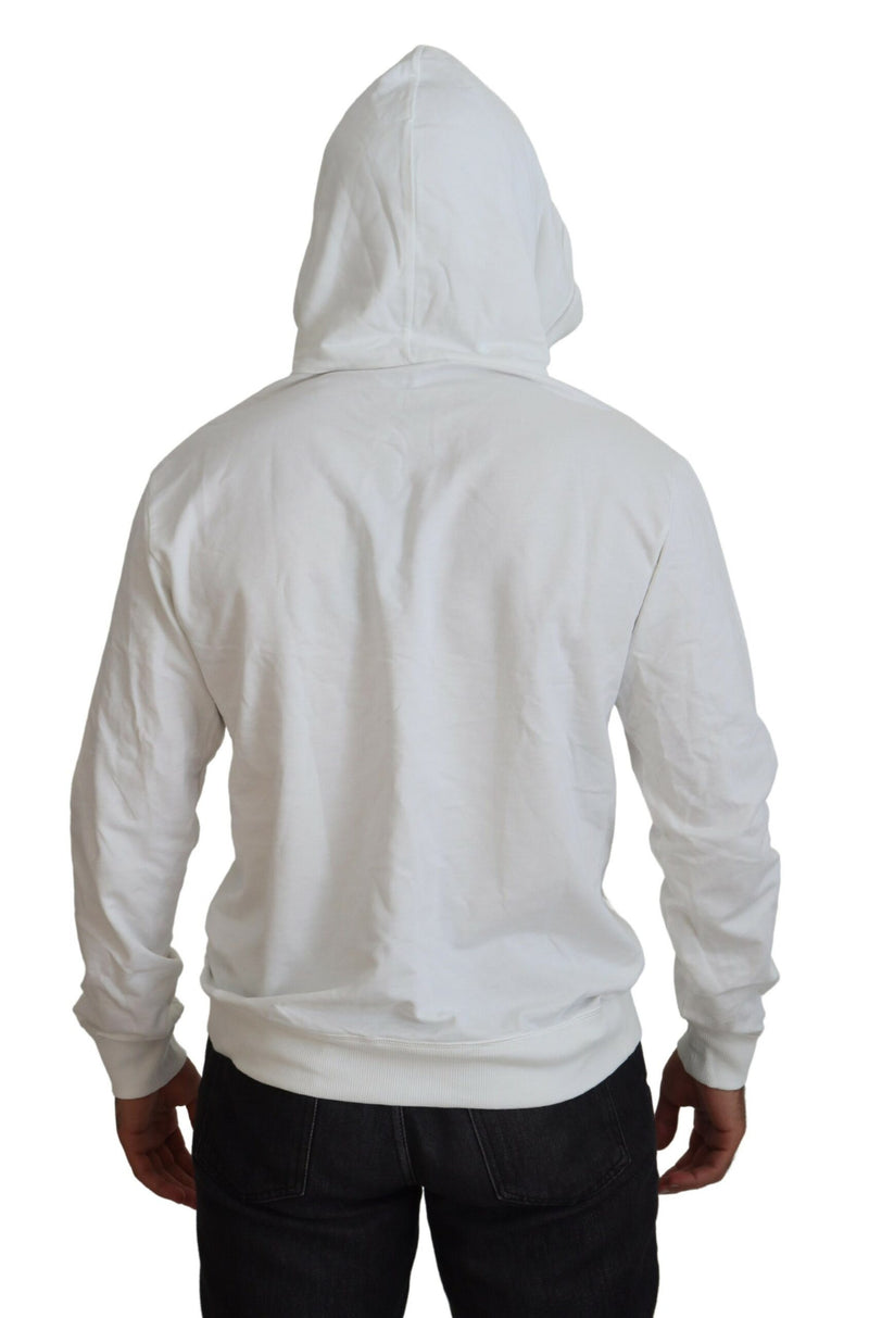 Sweat à capuche Dolce & Gabbana blanc en coton avec logo
