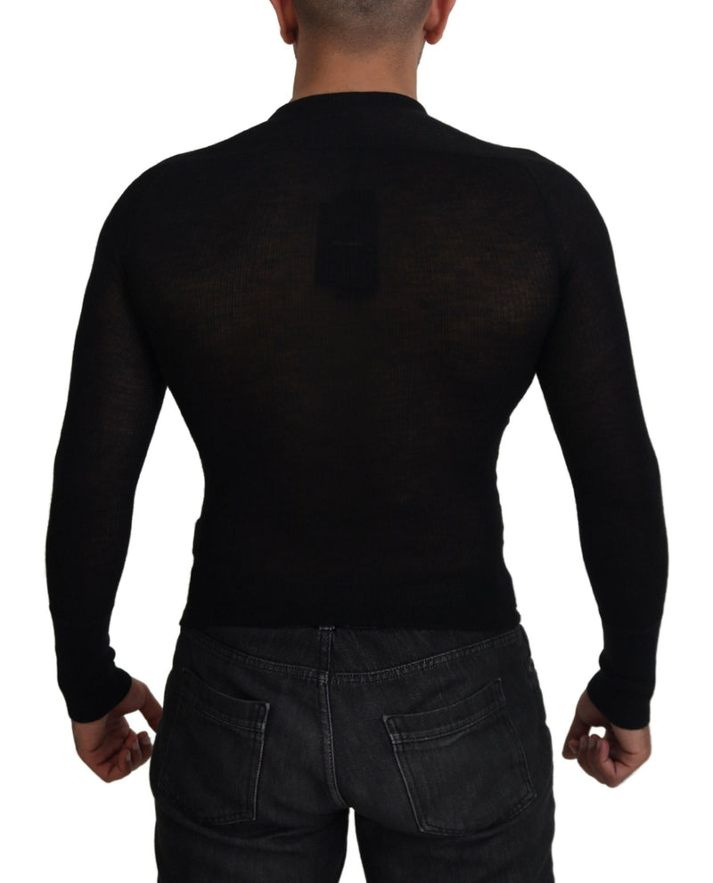 Maglione Dolce & Gabbana nero in cashmere con bottoni