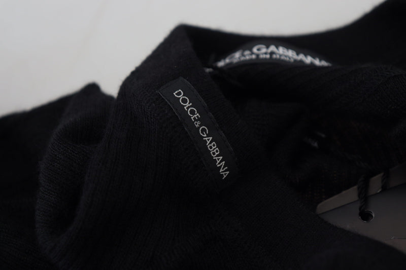 Maglione Dolce & Gabbana nero in cashmere con bottoni