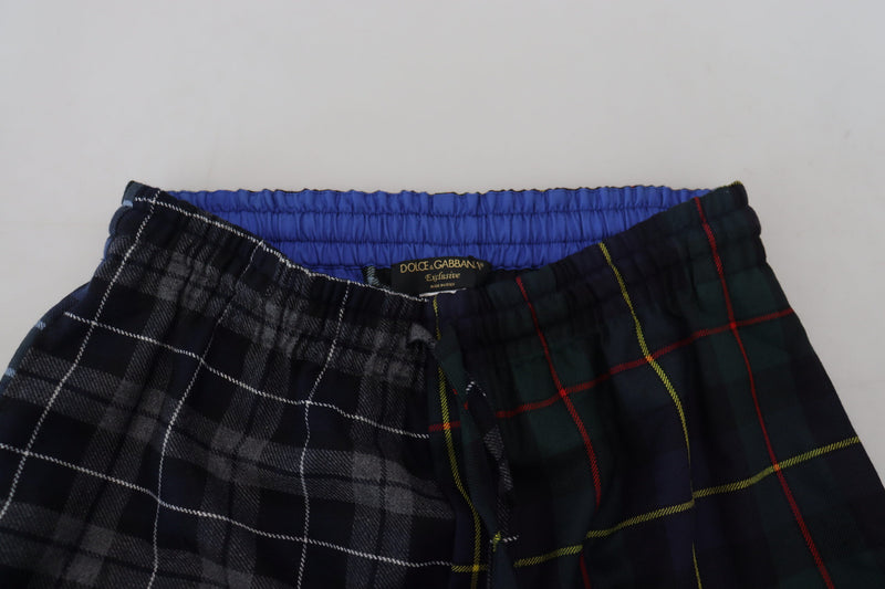 Pantaloni jogger Dolce & Gabbana da uomo in lana multicolore a quadri