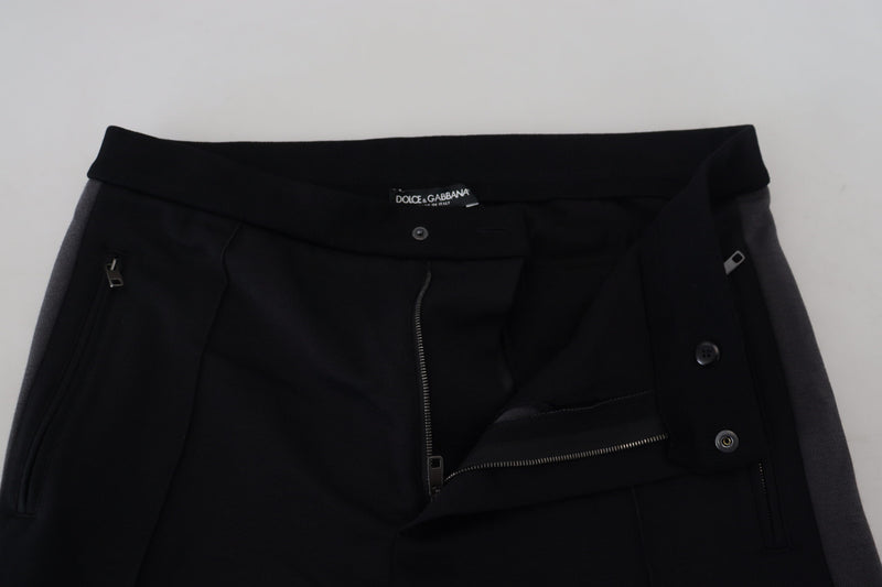 Calça jogger Dolce & Gabbana preta de lã, com ferradura