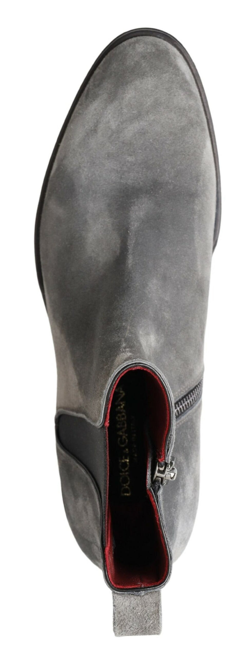Botas de cano curto Dolce & Gabbana de couro cinza para homens