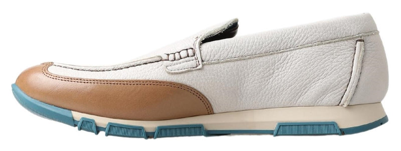 Mocassins em couro branco Dolce & Gabbana