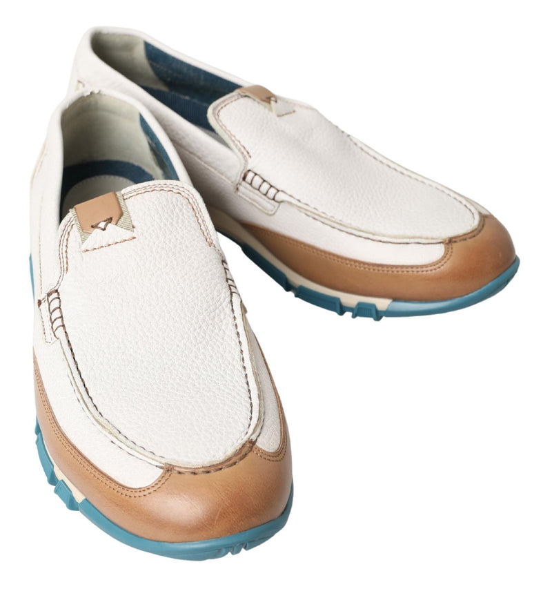Mocassins em couro branco Dolce & Gabbana