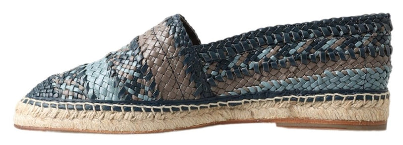 Alpargatas Dolce & Gabbana de piel de búfalo azul grisáceo