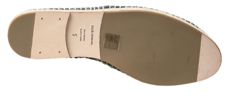 Alpargatas Dolce & Gabbana de piel de búfalo azul grisáceo