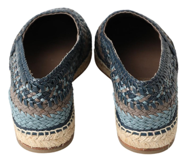 Alpargatas Dolce & Gabbana de piel de búfalo azul grisáceo