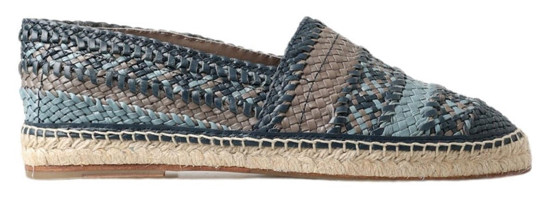 Alpargatas Dolce & Gabbana de piel de búfalo azul grisáceo