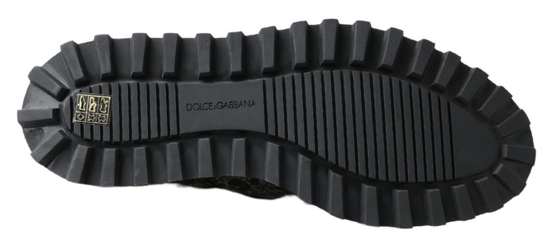 Derbies Dolce & Gabbana noirs et blancs en cuir verni