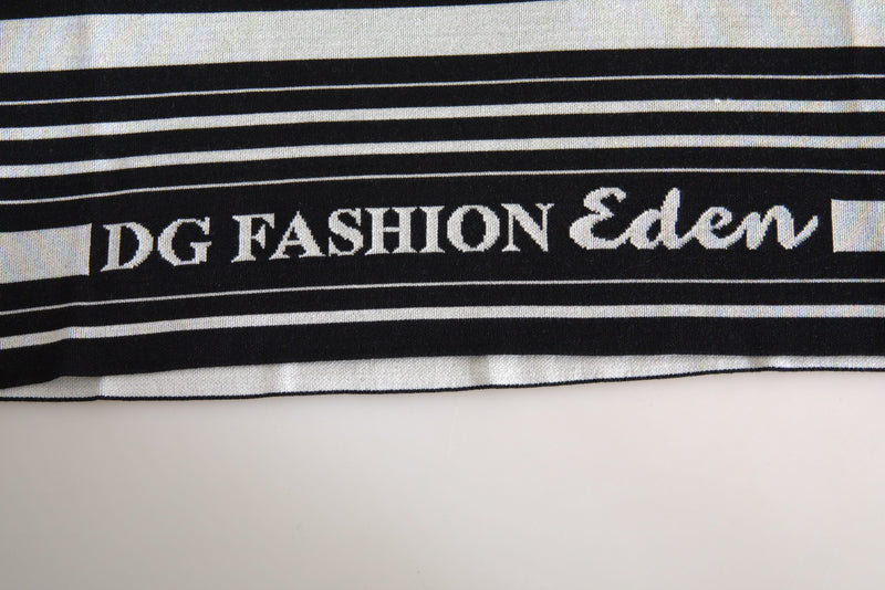 Camiseta blanca de algodón DG Fashion de cuello redondo de Dolce & Gabbana