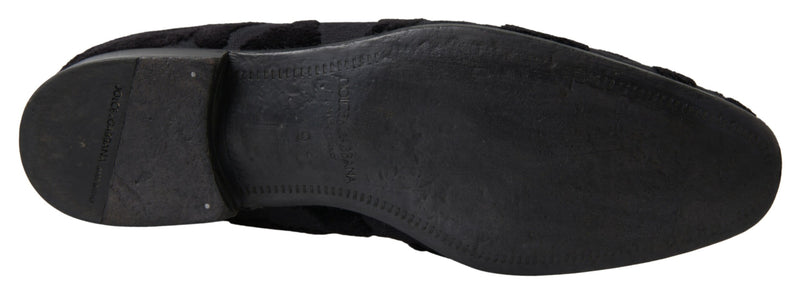 Mocassins formels en brocart noir Dolce & Gabbana