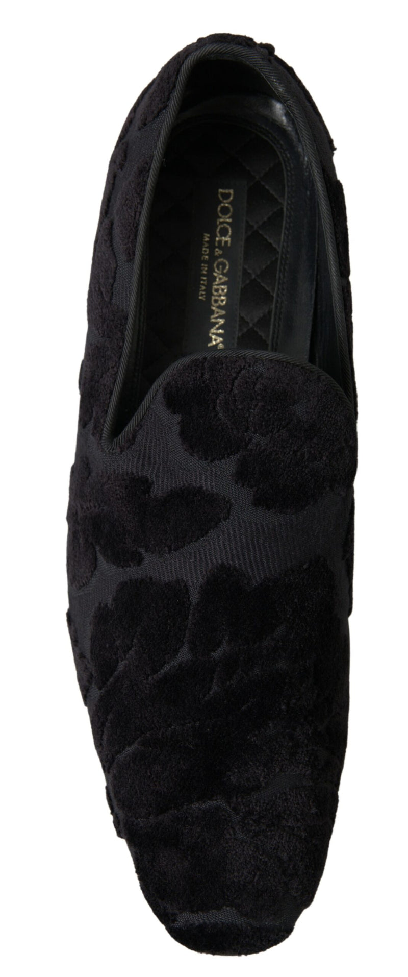Mocassins formels en brocart noir Dolce & Gabbana