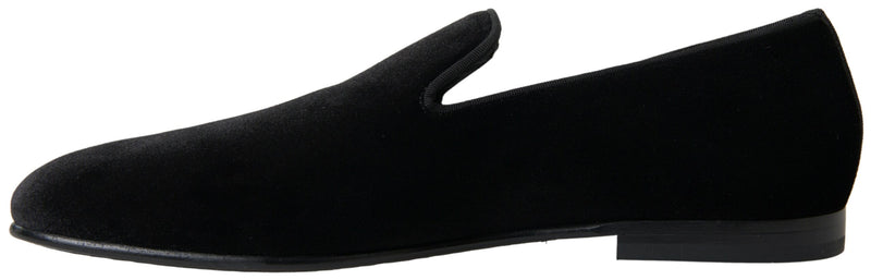 Mocassins de cérémonie Dolce & Gabbana noirs en velours