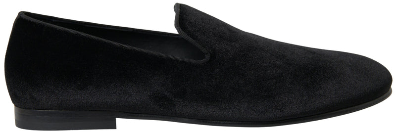 Mocassins de cérémonie Dolce & Gabbana noirs en velours