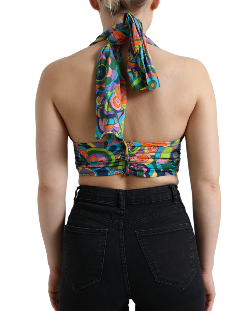 Haut court sans manches dos nu multicolore Dolce & Gabbana