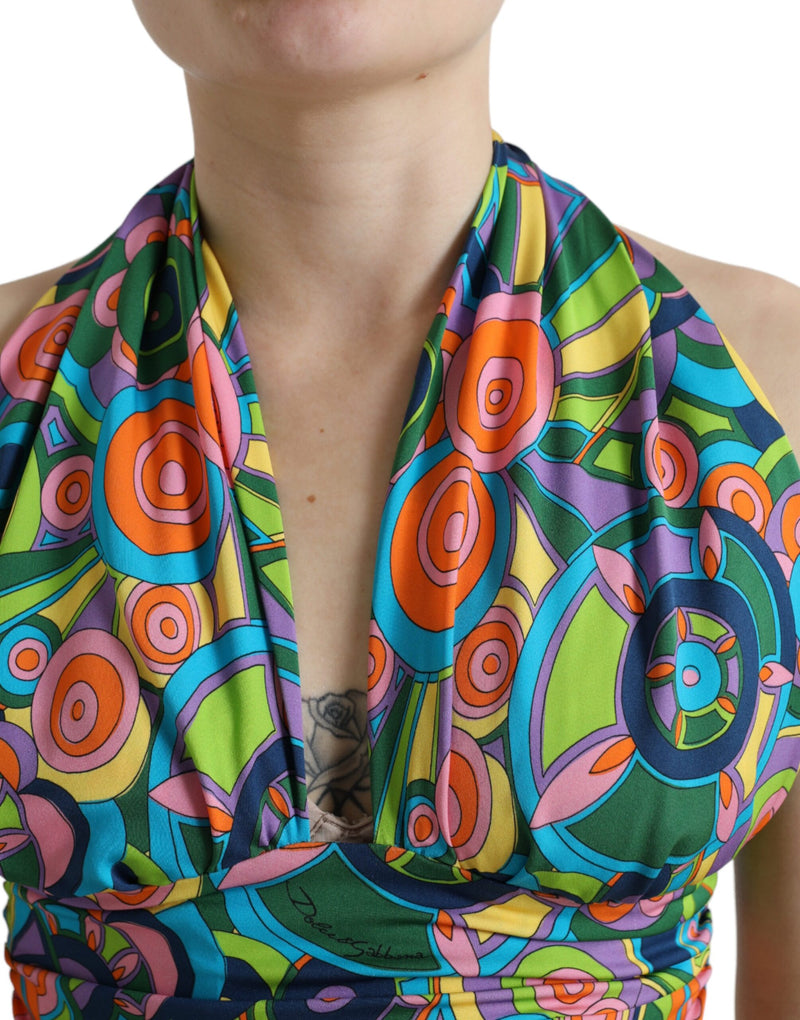 Haut court sans manches dos nu multicolore Dolce & Gabbana
