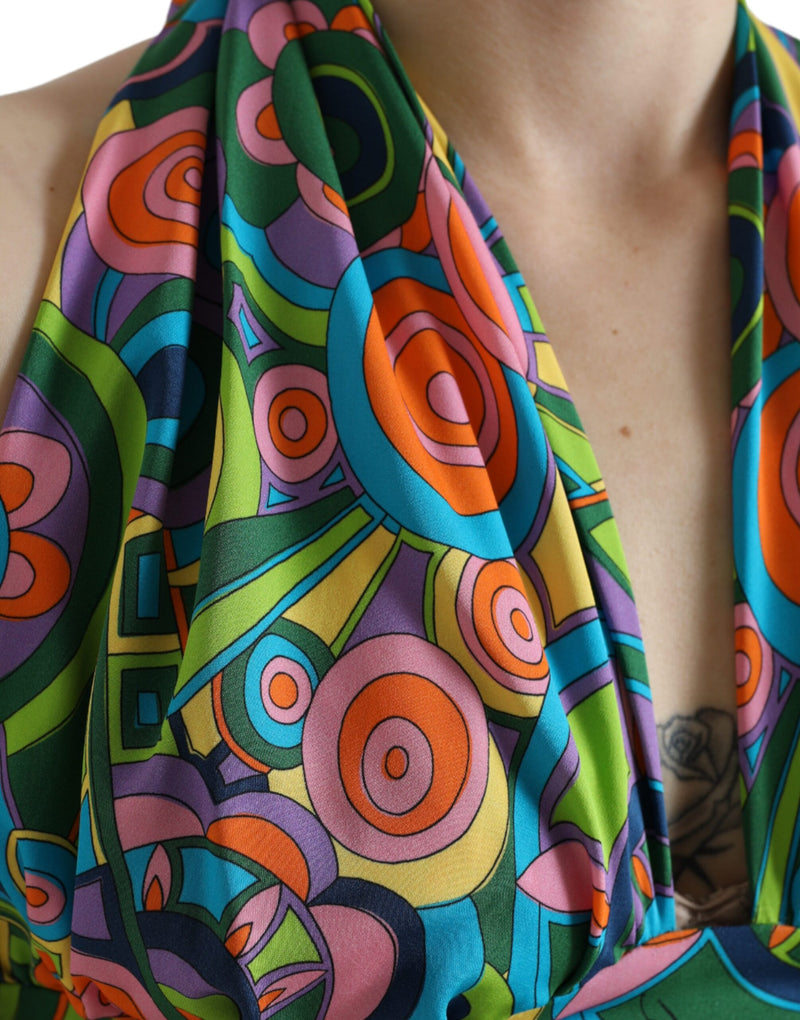 Haut court sans manches dos nu multicolore Dolce & Gabbana
