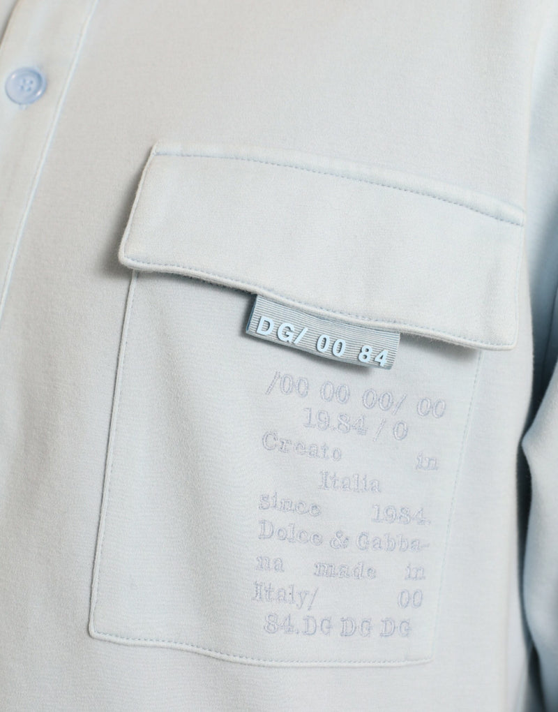 Suéter Dolce & Gabbana azul-claro de algodão com botões