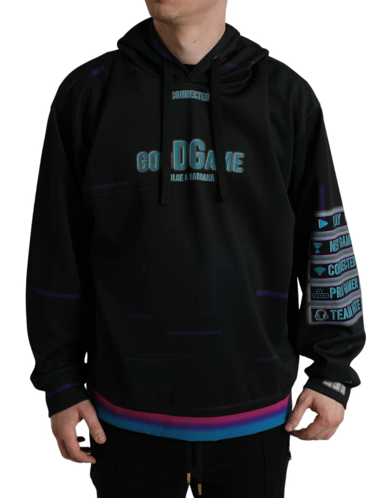 Sudadera con capucha negra Dolce & Gabbana con estampado del logotipo