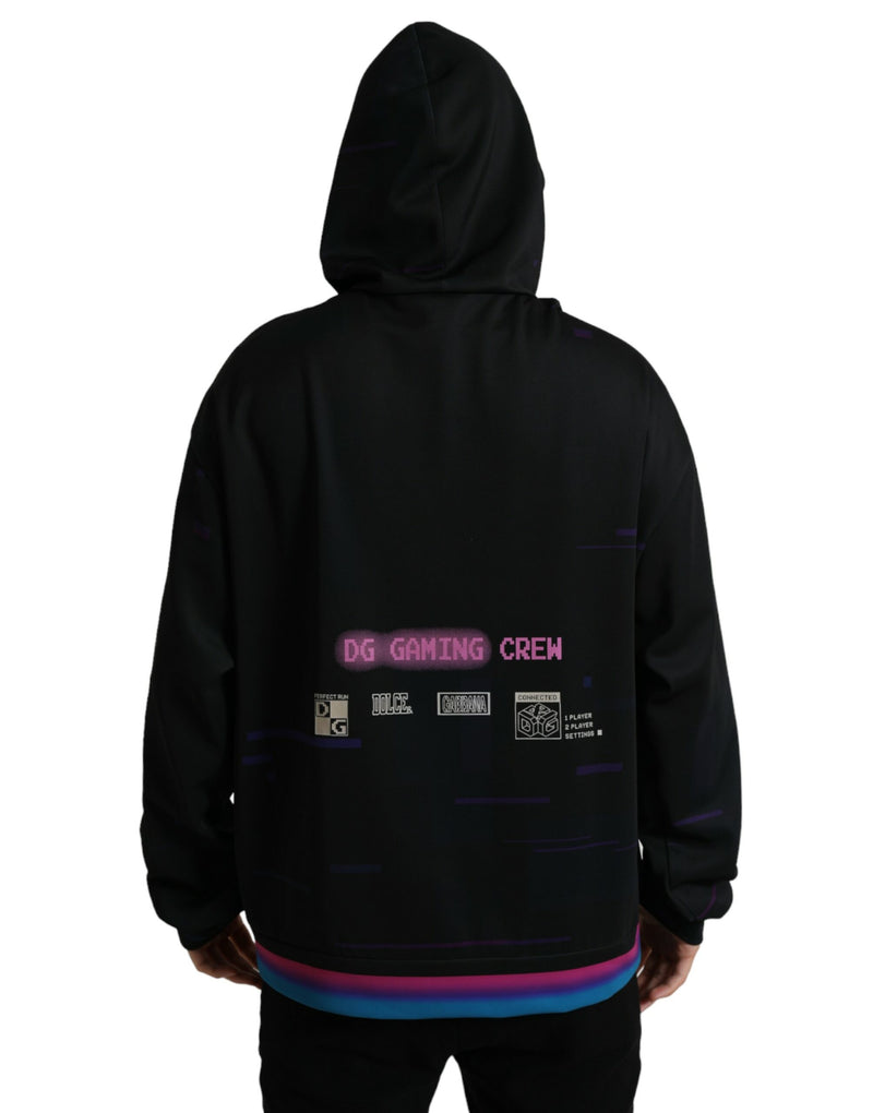 Sudadera con capucha negra Dolce & Gabbana con estampado del logotipo