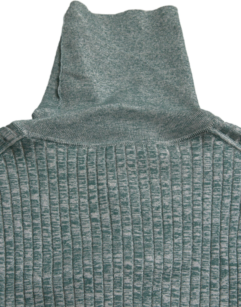 Maglione pullover verde a collo alto in poliestere Dolce & Gabbana