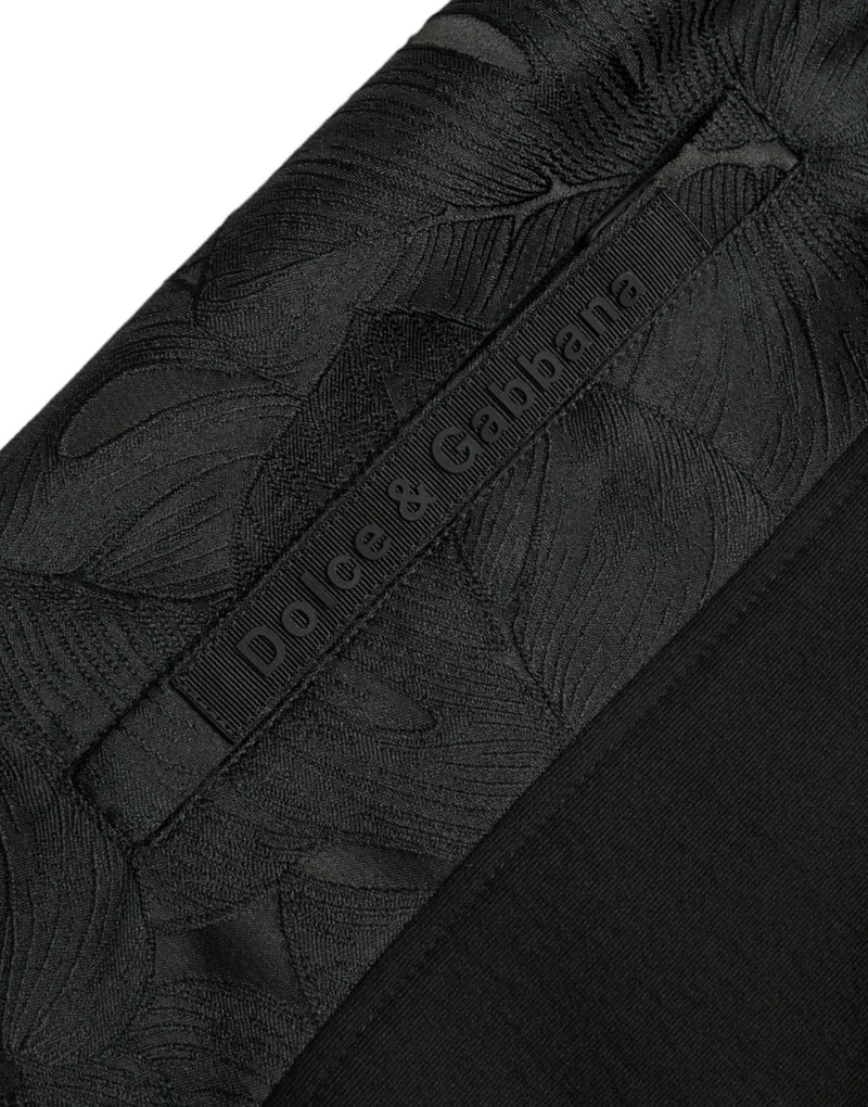 Pantalones jogger negros de algodón elástico y corte ajustado de Dolce & Gabbana