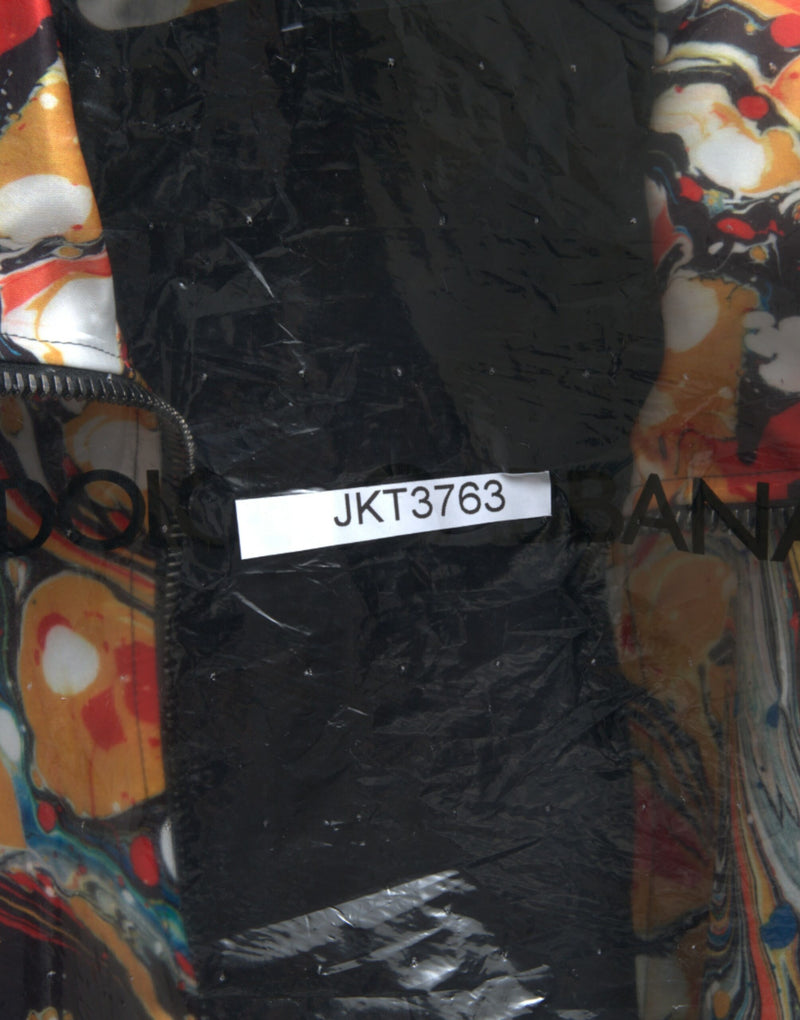 Chaqueta bomber multicolor de poliéster con estampado abstracto Dolce & Gabbana
