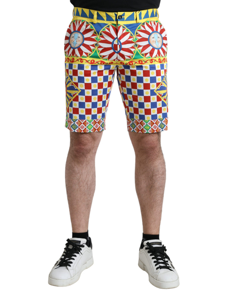 Bermuda pour homme multicolore à imprimé Carretto Dolce & Gabbana