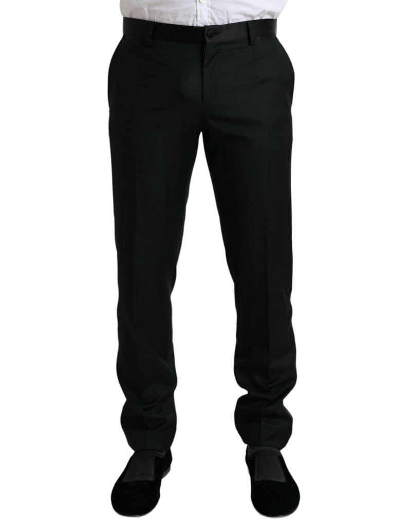 Calça social preta de lã com modelagem ajustada Dolce & Gabbana