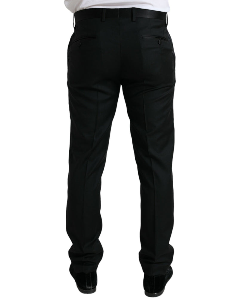 Calça social preta de lã com modelagem ajustada Dolce & Gabbana