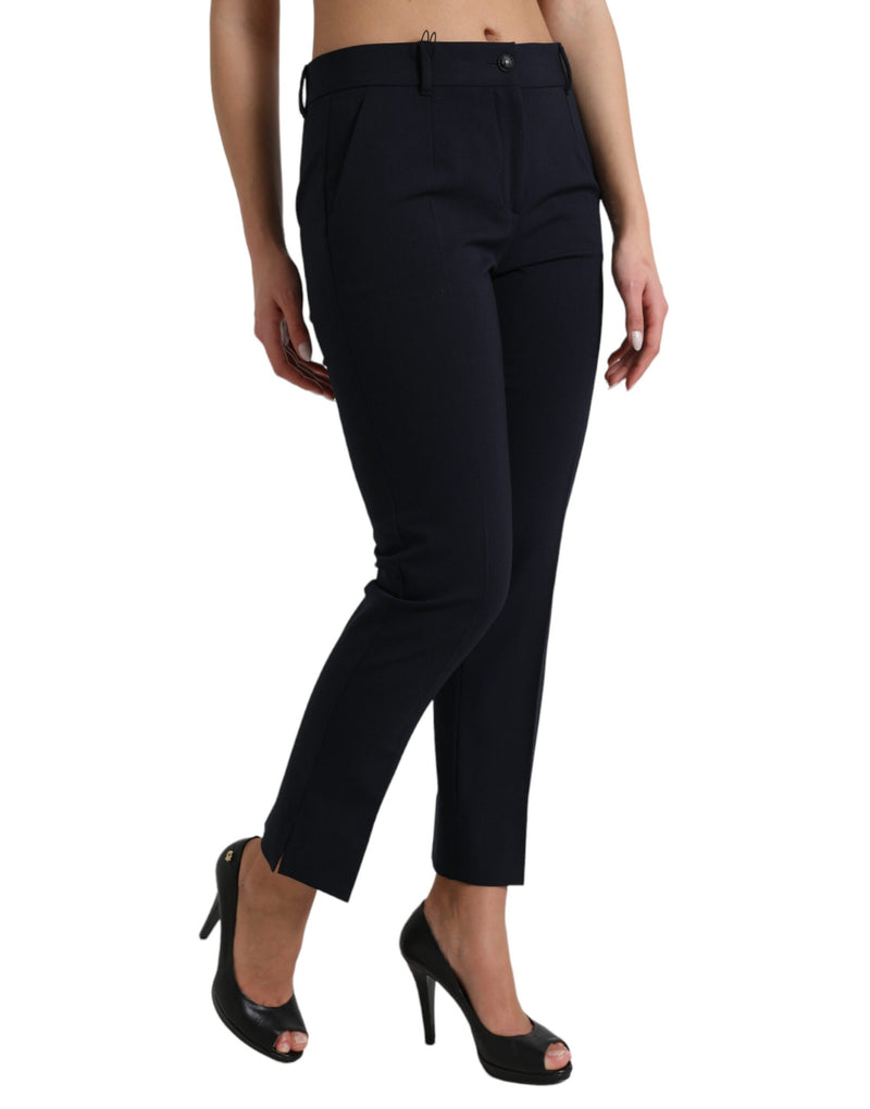 Pantalón corto azul de tiro medio de corte tapered de Dolce & Gabbana