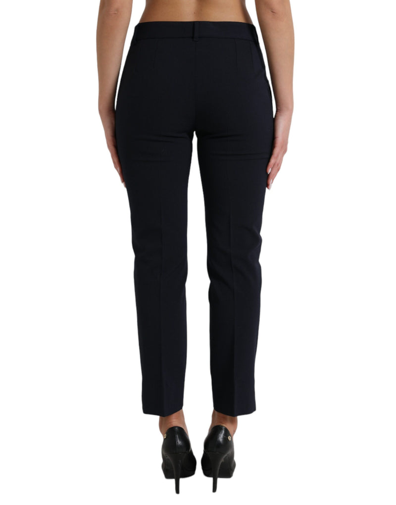 Pantalón corto azul de tiro medio de corte tapered de Dolce & Gabbana