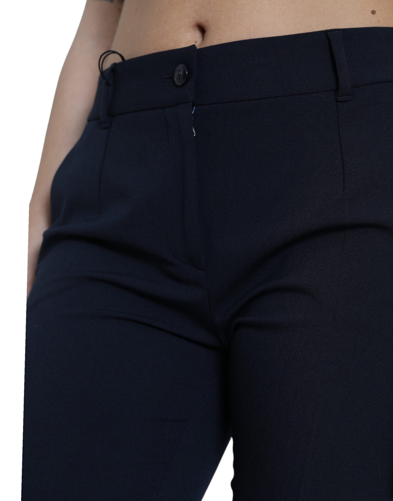 Pantalón corto azul de tiro medio de corte tapered de Dolce & Gabbana