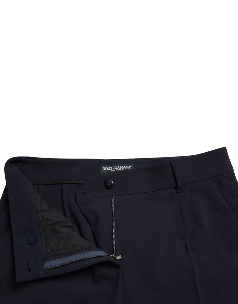 Pantalón corto azul de tiro medio de corte tapered de Dolce & Gabbana