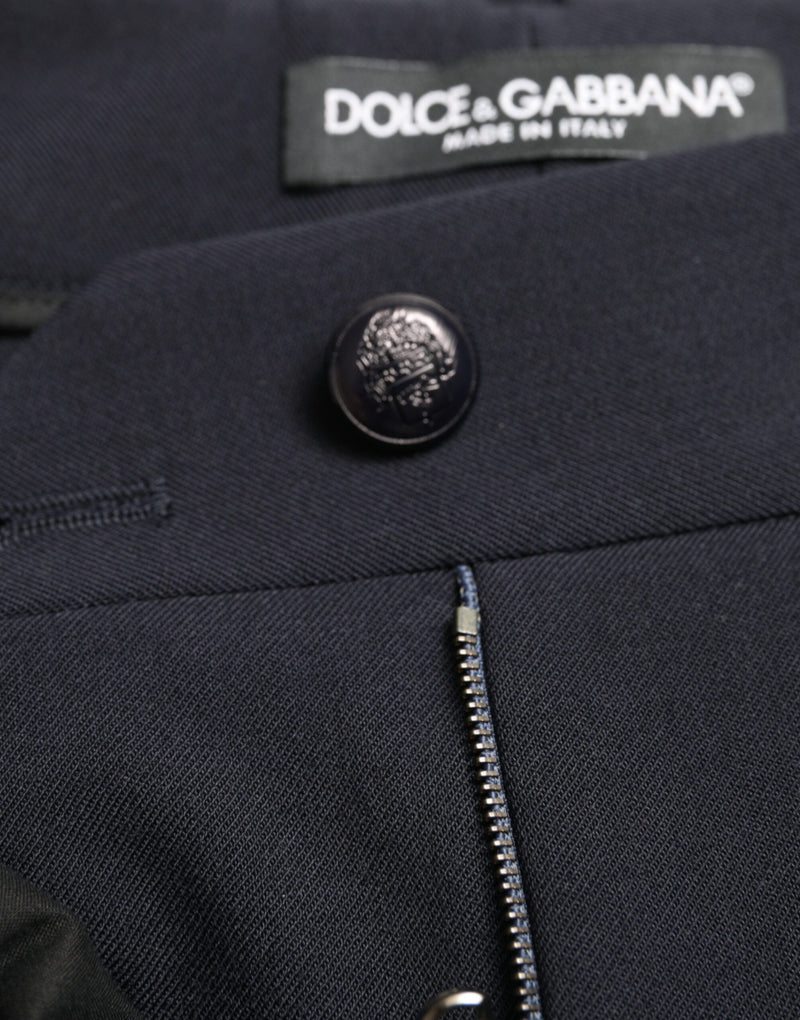 Pantalón corto azul de tiro medio de corte tapered de Dolce & Gabbana