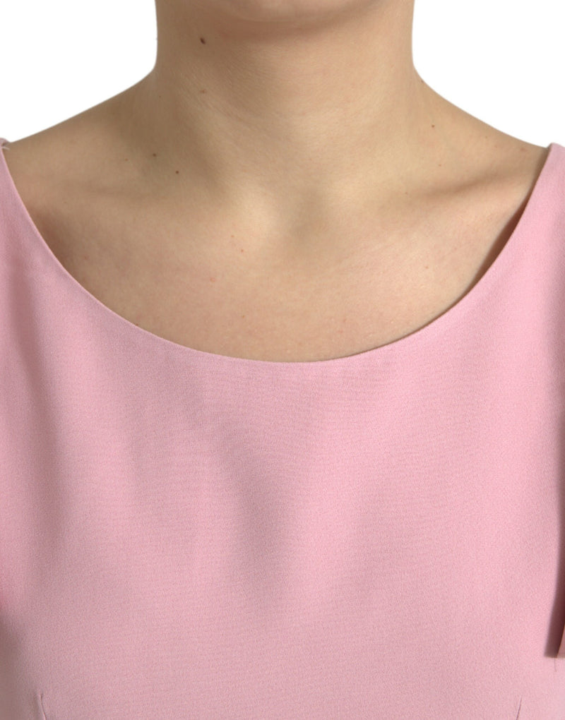 Blusa Dolce & Gabbana rosa, com mangas curtas e gola redonda