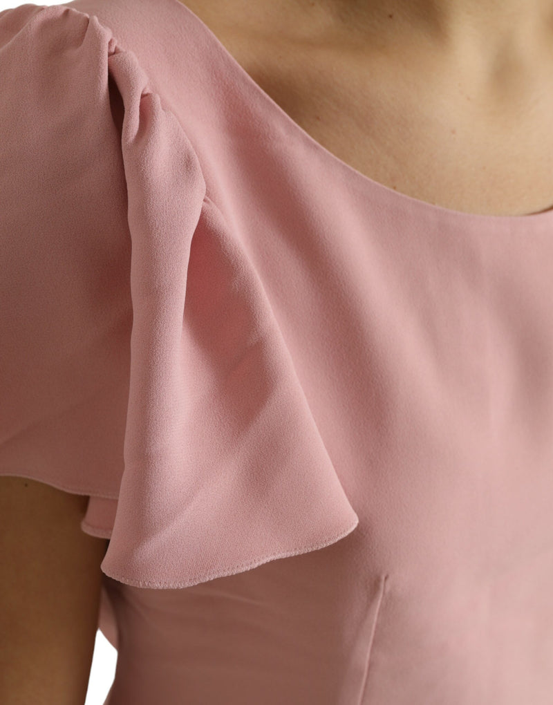 Blusa Dolce & Gabbana rosa, com mangas curtas e gola redonda